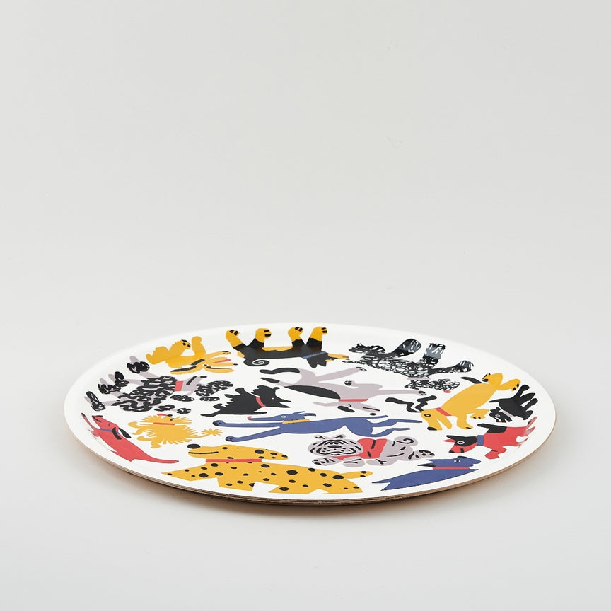 Plateau rond "Dogs"