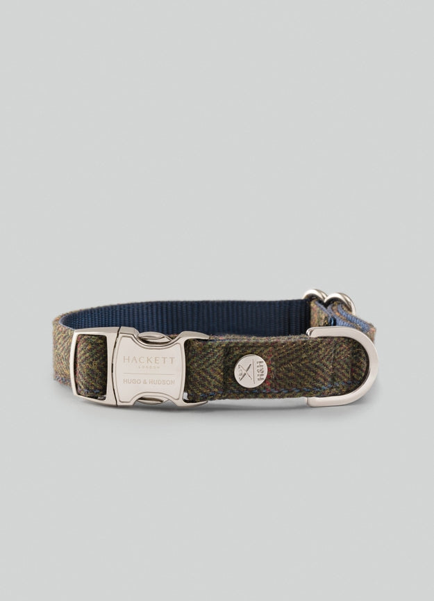 Collier en tweed à carreaux vert H&H x Hackett