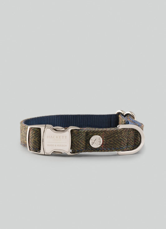 Collier en tweed à carreaux vert H&H x Hackett
