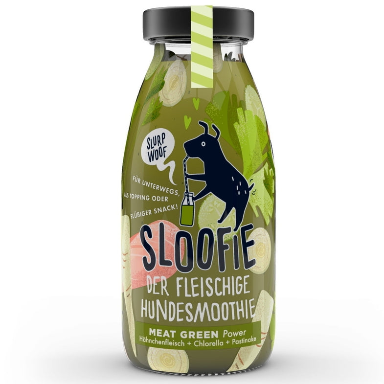 Smoothie “Meat Green” au poulet – Complément naturel pour chien