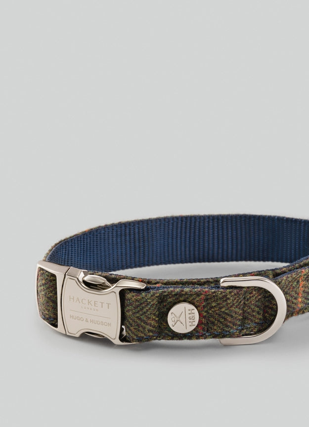 Collier en tweed à carreaux vert H&H x Hackett