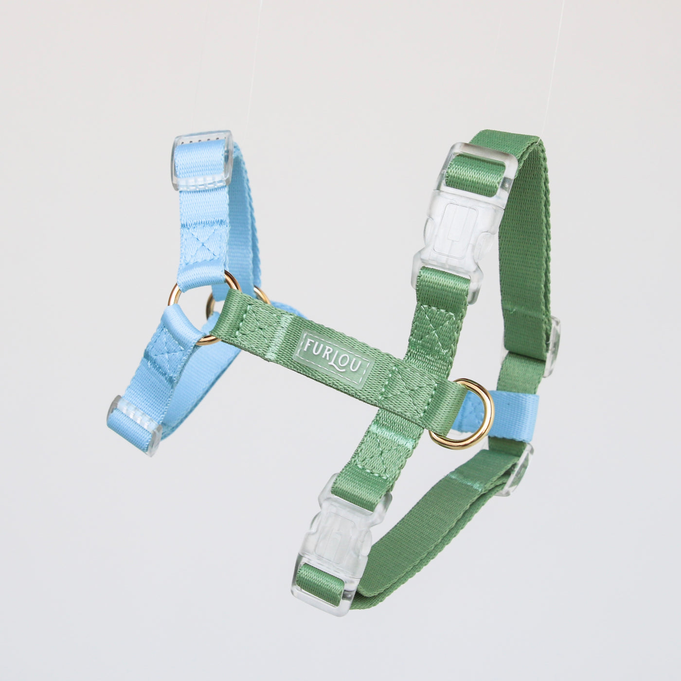Harnais Strap en H Bleu/Vert Furlou