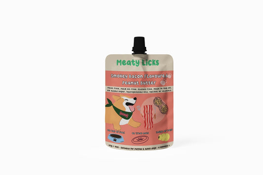 Meaty Licks – Poche de beurre de cacahuète pour chien (végan & sans gluten)