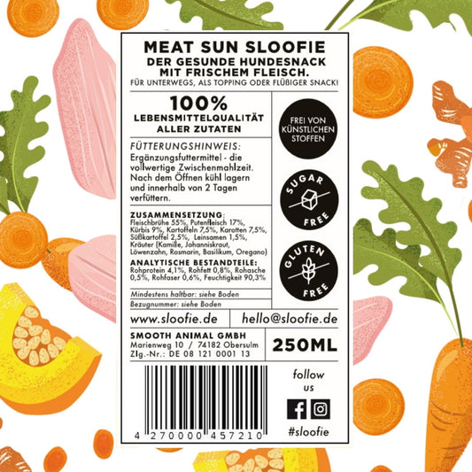 Smoothie “Meat Sun” à la dinde – Complément naturel pour chien